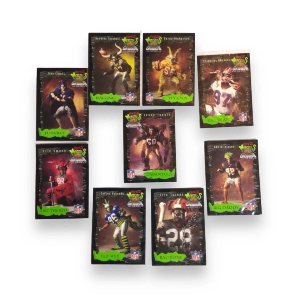 Coca Cola | Games | 94 Coca Cola Monsters Of The Gridiron Trading Cards  Opened Ungraded | Poshmark